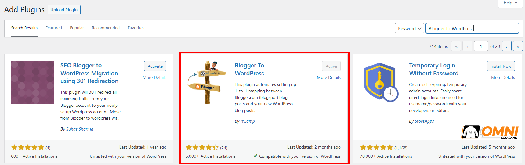 Plugin Blogger to WordPress
