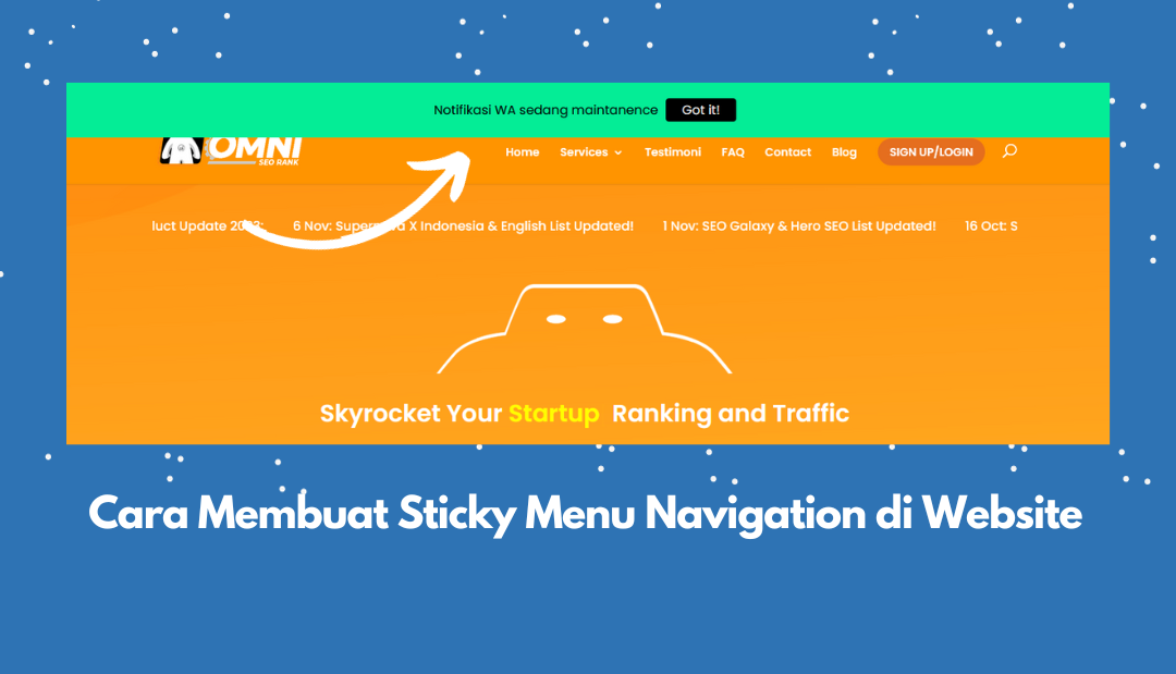 Cara Membuat Sticky Menu Navigation di Website