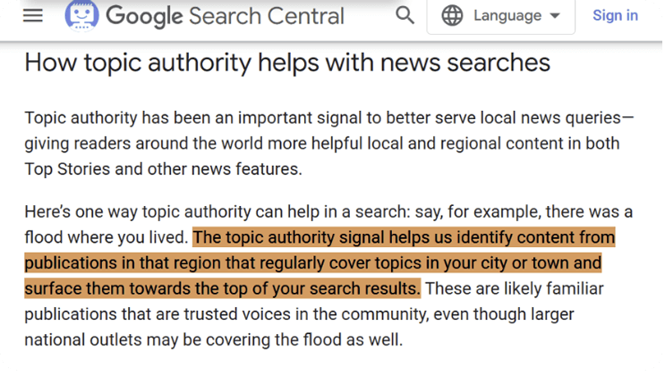 Topical Authority Illustration