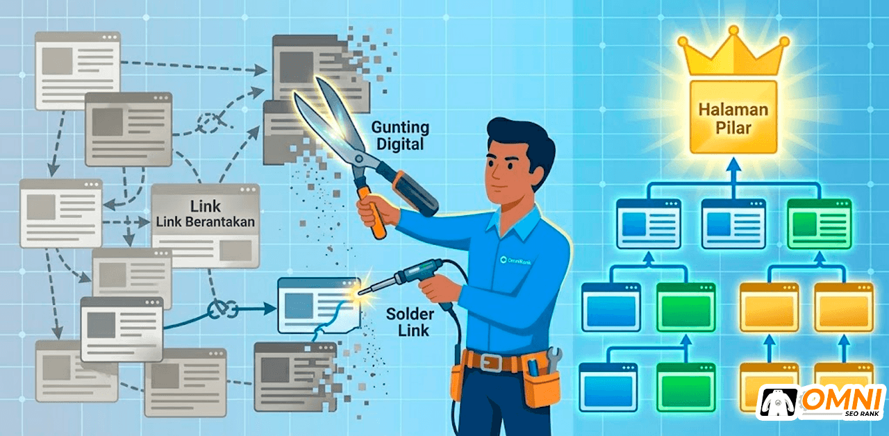 Strategi Internal Linking dan Content Pruning