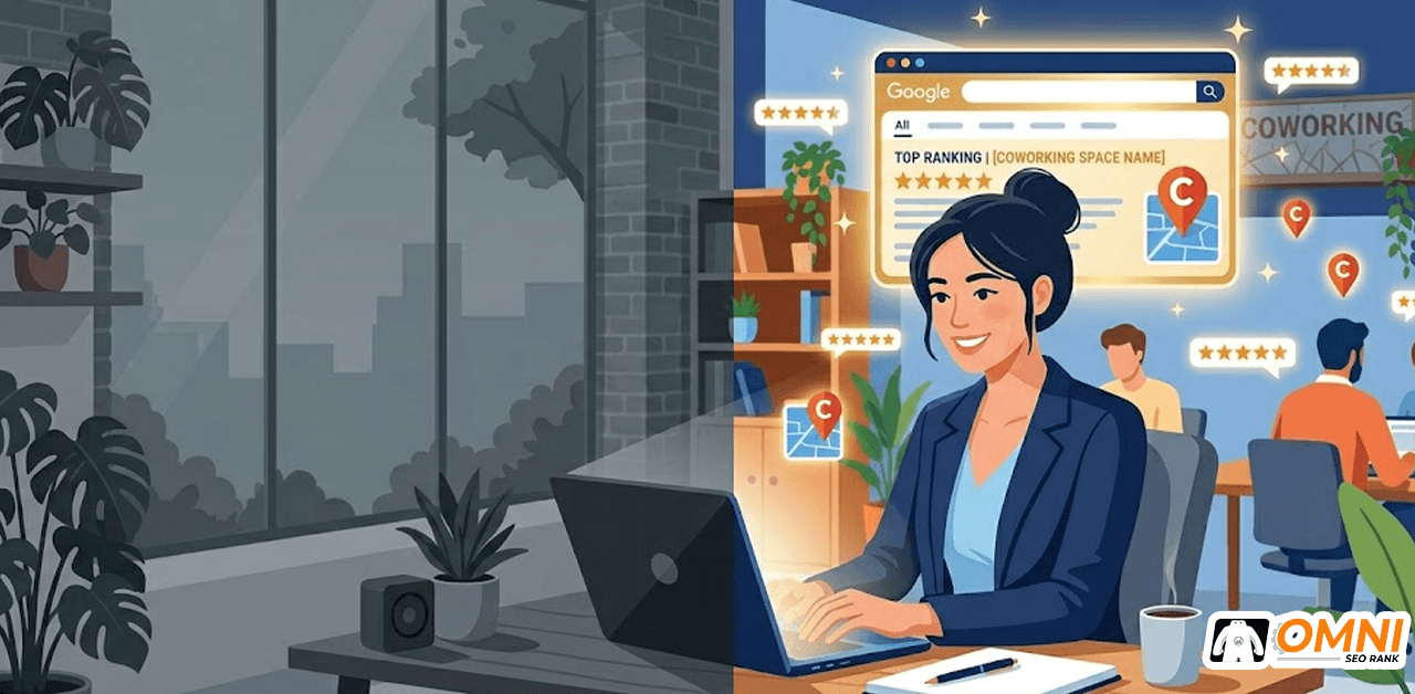 Ilustrasi tiga tahap perjalanan calon member coworking space dalam mencari di Google dari awareness hingga keputusan