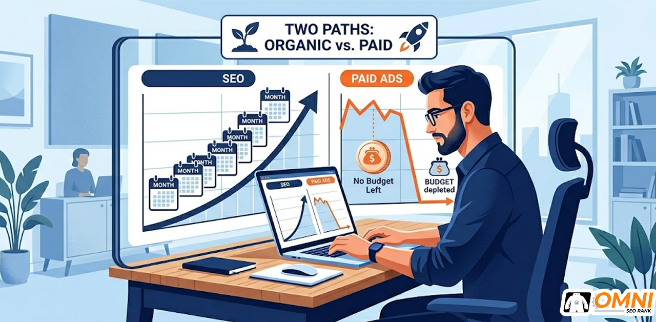 Perbandingan SEO vs iklan berbayar untuk ROI jangka panjang bengkel mobil