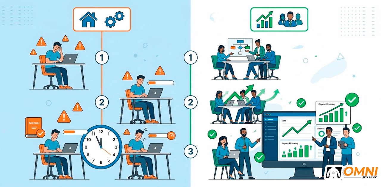 Perbandingan timeline ROI SEO in-house vs agency dalam 6-12 bulan