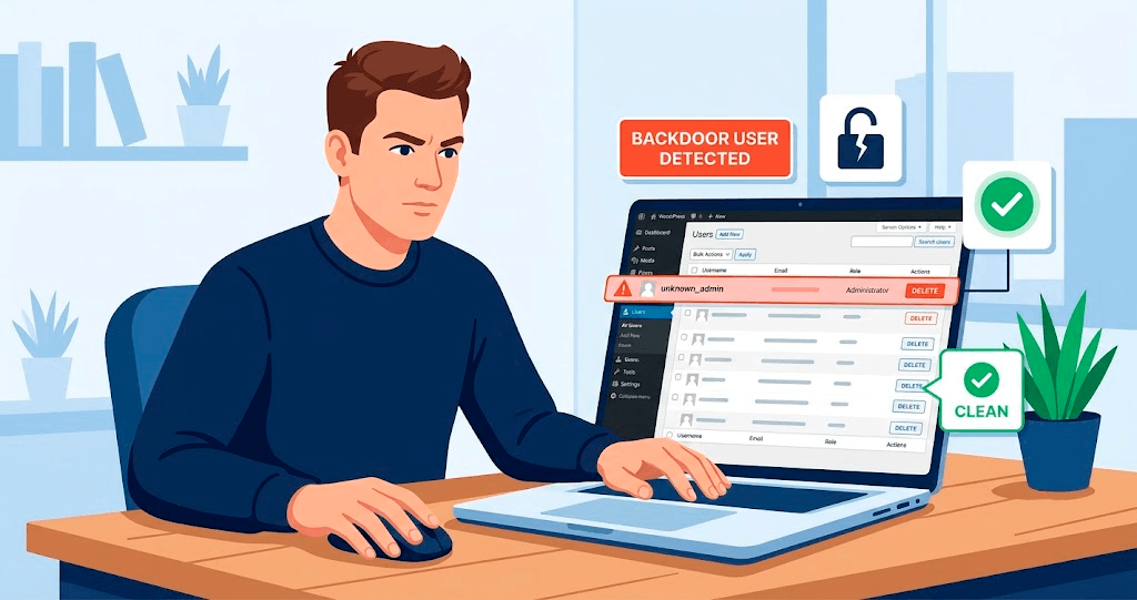 Audit user WordPress dan akun administrator yang tidak dikenal