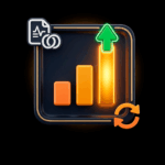 Ikon 3D bar chart analytics yang merepresentasikan tahap Analysis dan Improvement dalam metodologi GEO Omnirank
